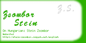 zsombor stein business card